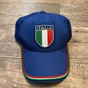 Italia Italy Soccer National Team Blue Baseball Cap Hat Adjustable Cotton 58cm